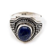 Edelsteen Ring Lapis Lazuli 925 Zilver “Feze” (Maat 17)
