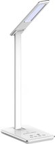 LED Tafellamp - Vorin Hertro - 5W - Aanpasbare Kleur - Dimbaar - Rechthoek - Mat Wit - Aluminium