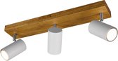 LED Plafondspot - Trinon Milona - GU10 Fitting - 3-lichts - Rond - Mat Wit - Aluminium