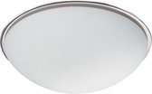 LED Plafondlamp - Plafondverlichting - Trinon Balbo - E27 Fitting - 2-lichts - Rond - Mat Nikkel - Aluminium