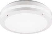 LED Plafondlamp - Trinon Keraly - Opbouw Rond - Waterdicht - 12W - Warm Wit 3000K - Mat Wit - Kunststof
