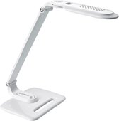 LED Bureaulamp - Igna Eindy - 8W - Natuurlijk Wit 5000K - Dimbaar - Mat Wit