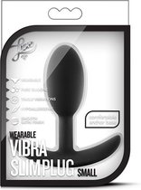 Luxe - draagbare plug met vibratieballetje Small - Zwart