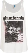 O'Neill Tanktop Women Palm Tree White S - White 100% Katoen Round Neck