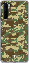 OnePlus Nord Hoesje Transparant TPU Case - Jungle Camouflage #ffffff