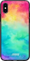 iPhone Xs Hoesje TPU Case - Rainbow Tie Dye #ffffff