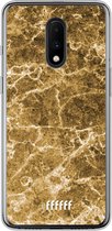 OnePlus 7 Hoesje Transparant TPU Case - Gold Marble #ffffff