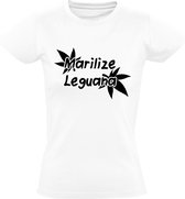 Marilize Leguana dames t-shirt | legalize mariuana | wiet | thc | drugs | softdrugs | Zwart