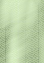 Cadeaupapier Groen met Grafische vormen- Breedte 70 cm - 100m lang
