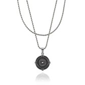 Croyez Jewelry | Medaillon Silver Layerup | Rope / 65cm / 75cm