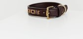 Kentucky Dogwear Hondenhalsband Handgeknoopt Parels - Goud L - 62cm