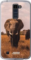 LG K10 (2016) Hoesje Transparant TPU Case - Elephants #ffffff