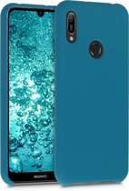 kwmobile telefoonhoesje voor Huawei Y6 (2019) - Hoesje met siliconen coating - Smartphone case in mat petrol