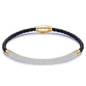 Amodi® Jewellery - Armband met Zirkonia Lagen - Goudkleurig - Zwart