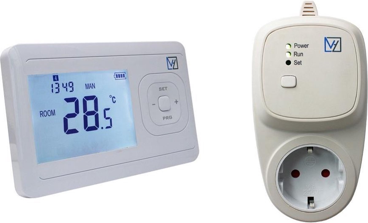 Thermostat programmable sans fil avec récepteur (RF)