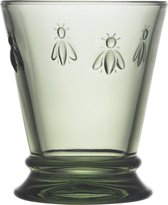 La Rochère Bee - waterglas - bijtjes - groen - handgeblazen - H 4 cm