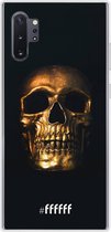 Samsung Galaxy Note 10 Plus Hoesje Transparant TPU Case - Gold Skull #ffffff