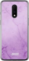 OnePlus 7 Hoesje Transparant TPU Case - Lilac Marble #ffffff