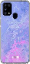 Samsung Galaxy M31 Hoesje Transparant TPU Case - Purple and Pink Water #ffffff