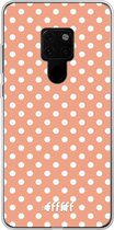 Huawei Mate 20 Hoesje Transparant TPU Case - Peachy Dots #ffffff