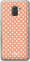 Samsung Galaxy A8 (2018) Hoesje Transparant TPU Case - Peachy Dots #ffffff