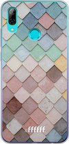 Honor 10 Lite Hoesje Transparant TPU Case - Colour Tiles #ffffff