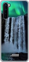 OnePlus Nord Hoesje Transparant TPU Case - Waterfall Polar Lights #ffffff