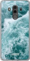 Huawei Mate 10 Pro Hoesje Transparant TPU Case - Whitecap Waves #ffffff