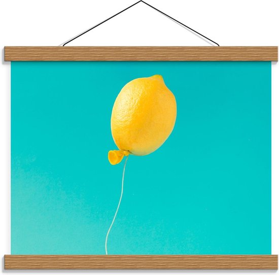 Schoolplaat – Citroen Ballon - 40x30cm Foto op Textielposter (Wanddecoratie op Schoolplaat)