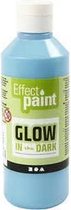 Glow in the dark, fluorescerende lichtblauw, 250ml