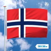 Vlag Noorwegen 200x300cm - Glanspoly