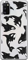 Samsung Galaxy A41 siliconen hoesje - Orka - Soft Case Telefoonhoesje - Transparant - Print