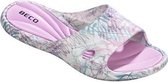 Beco Badslippers Dames Eva Wit/roze Maat 41