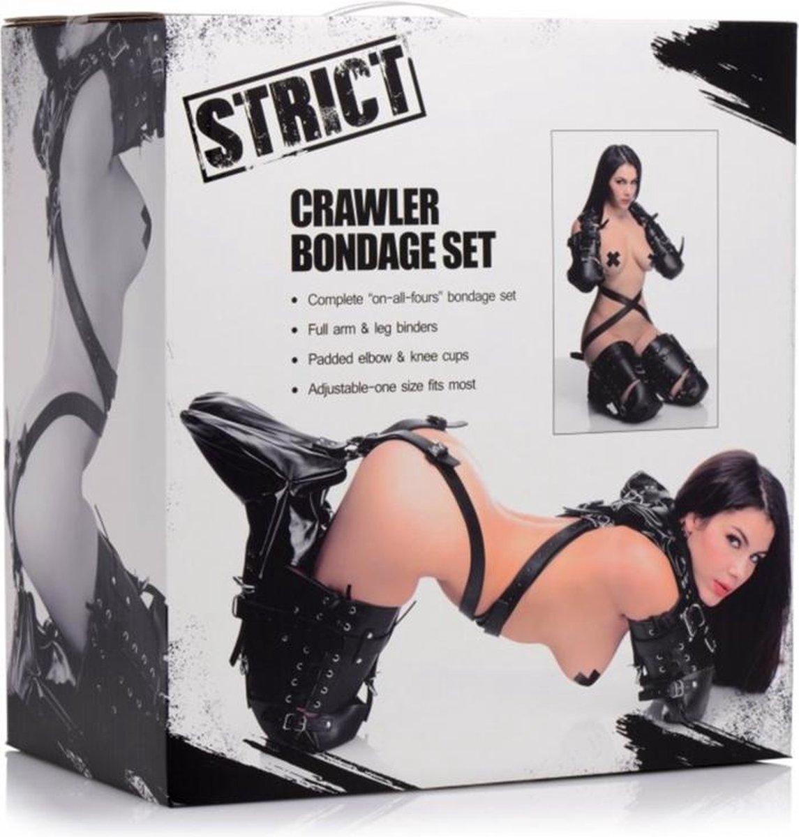 Goedkoopste Strict Pet Crawler Bondage Set - Black - Bondage Toys - Strict Kruipend Huisdier Bondage Set voor Puppy of Pet Play