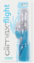 Climax Flight, 7X Rotating Beaded Rabbit Vibe - Blue - Rabbit Vibrators