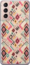 Samsung Galaxy S21 Plus siliconen hoesje - Boho vibes - Soft Case Telefoonhoesje - Multi - Print