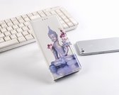 P.C.K. Hoesje/Boekhoesje/Bookcase buddha print geschikt voor Apple iPhone 6/7/8/SE 2020 MET GLASFOLIE