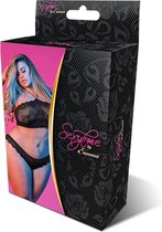 Halter Bandeaux & Panty Set - Black - Queen Size - Queen Size - Lingerie For Her - 2 Pcs Set