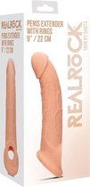 Penis Extender with Rings - 22 cm - Flesh - Sleeves