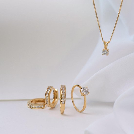 Bague en argent or avec zircone Swarovski