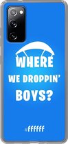 6F hoesje - geschikt voor Samsung Galaxy S20 FE - Transparant TPU Case - Battle Royale - Where We Droppin' Boys #ffffff