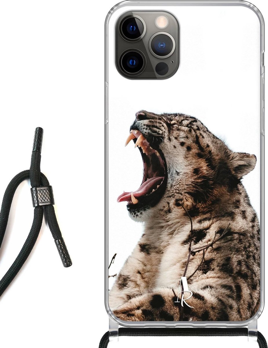 iPhone 12 Pro hoesje met koord - Big Cat