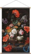 Textiel poster stilleven bloemen Abraham Mignon | Oude meester - 60x100cm