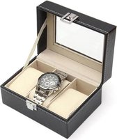 Shopmore Horlogebox - Zwart - Geschikt voor 3 horloges