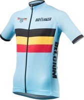 Bioracer Officieel Team België Fietsshirt Voor Kinderen - Belgian Cycling blauw 128