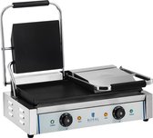 Royal Catering Dubbele contactgrill- glad - 2 x 1800 W