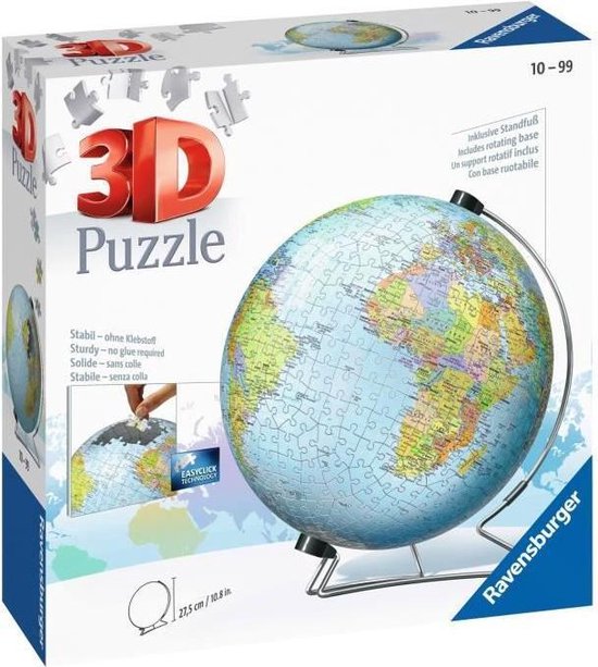 Geweldig Stapel Stijgen Ravensburger 3D puzzel de aarde (Engels) - 3D Puzzel - 540 stukjes | bol.com