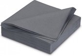 GALA Servetten - Stone Grey - 40x40cm - 25 Stuks - Zwart/Grijs