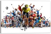 Dibond - Collage van Verschillende Sporten - 60x40cm Foto op Aluminium (Met Ophangsysteem)