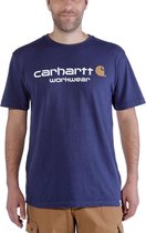 Carhartt CORE LOGO SHORT-SLEEVE T-SHIRT - INK BLUE HEATHER - S (M)